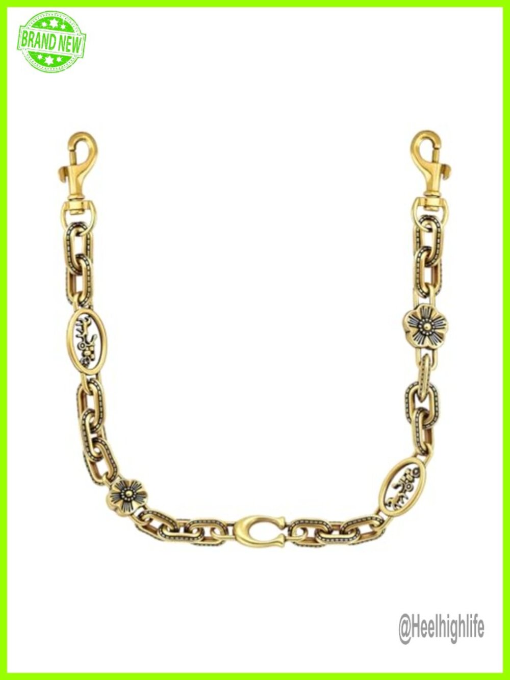 Cherry Gold Bag Charms Wallet Chain Keychains Purse Decor 16.5in